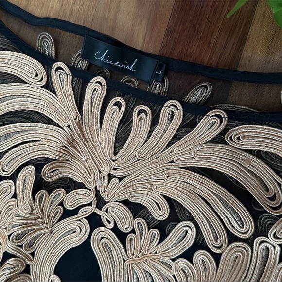 Chicwish Black and Gold Formal Dress - Picture 2 of 9